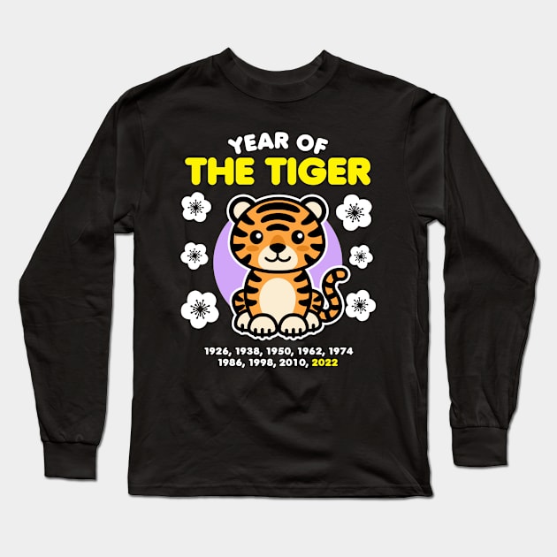 Year of the Tiger 2022 Chinese New Year Zodiac Long Sleeve T-Shirt by DetourShirts